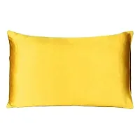 Fashion Decor Hub Satin Pillow Case 300 TC Pillow Covers Soft and Comfortable Satin Pillow Cover Pillowcase Silky for Hair and Skin Bedroom Decor 2 PC Dark Golden, Queen (20x30 Inch)-thumb1