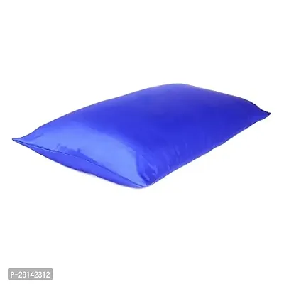 Fashion Decor Hub 300 TC Silk Satin Pillowcase Pillow Case Cushion Cover for Hair and Skin Soft Comfortable Sleeping Throw Home Bedroom Decor Standard Pack of 1 PC (20 X 26 Inch) (Royal Blue)-thumb4
