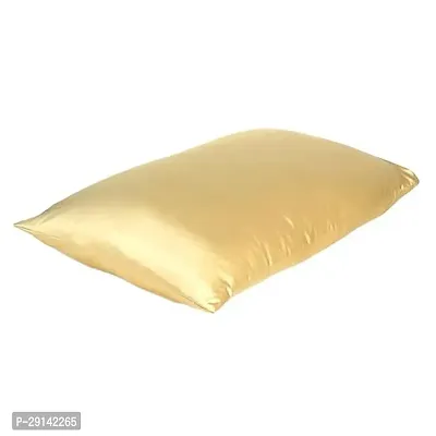 Fashion Decor Hub Satin Pillow Case 300 TC Pillow Covers Soft and Comfortable Satin Pillow Cover Pillowcase Silky for Hair and Skin Bedroom Decor 2 PC Golden, King (20x40 Inch)-thumb3