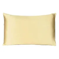 Fashion Decor Hub Satin Pillow Case 300 TC Pillow Covers Soft and Comfortable Satin Pillow Cover Pillowcase Silky for Hair and Skin Bedroom Decor 2 PC Golden, King (20x40 Inch)-thumb1