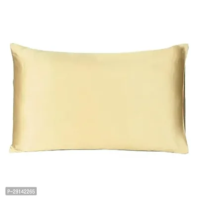 Fashion Decor Hub Satin Pillow Case 300 TC Pillow Covers Soft and Comfortable Satin Pillow Cover Pillowcase Silky for Hair and Skin Bedroom Decor 2 PC Golden, King (20x40 Inch)-thumb2