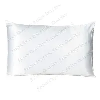 handmade Satin Pillow Case 300 TC Pillow Covers Soft and Comfortable Satin Pillow Cover Pillowcase Silky for Hair and Skin Bedroom Decor 2 PC (White, Queen (20x30 Inch))-thumb2