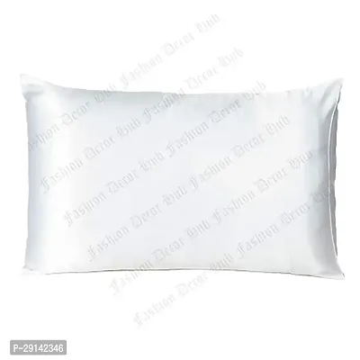 handmade Satin Pillow Case 300 TC Pillow Covers Soft and Comfortable Satin Pillow Cover Pillowcase Silky for Hair and Skin Bedroom Decor 2 PC (White, Queen (20x30 Inch))-thumb3