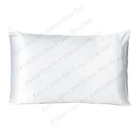 handmade Satin Pillow Case 300 TC Pillow Covers Soft and Comfortable Satin Pillow Cover Pillowcase Silky for Hair and Skin Bedroom Decor 2 PC (White, King (20x40 Inch))-thumb2