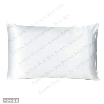 handmade Satin Pillow Case 300 TC Pillow Covers Soft and Comfortable Satin Pillow Cover Pillowcase Silky for Hair and Skin Bedroom Decor 2 PC (White, King (20x40 Inch))-thumb3