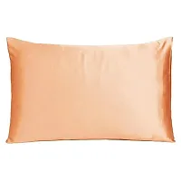 Fashion Decor Hub Satin Pillow Case 300 TC Pillow Covers Soft and Comfortable Satin Pillow Cover Pillowcase Silky for Hair and Skin Bedroom Decor 2 PC Shrimp Peach, Queen (20x30 Inch)-thumb1