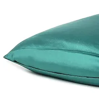 handmade Satin Pillow Case 300 TC Pillow Covers Soft and Comfortable Satin Pillow Cover Pillowcase Silky for Hair and Skin Bedroom Decor 2 PC (Teal, King (20x40 Inch))-thumb3