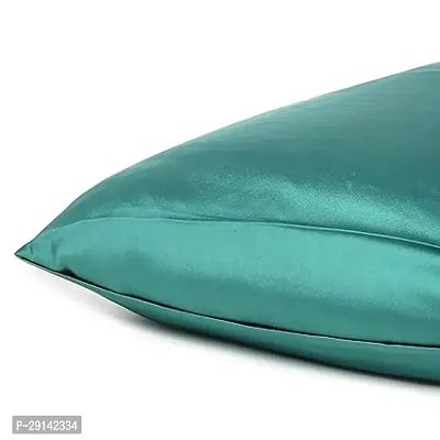 handmade Satin Pillow Case 300 TC Pillow Covers Soft and Comfortable Satin Pillow Cover Pillowcase Silky for Hair and Skin Bedroom Decor 2 PC (Teal, King (20x40 Inch))-thumb4