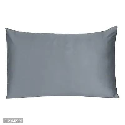 Fashion Decor Hub Satin Pillow Cover Pillowcase Soft and Comfortable Silky for Hair and Skin Home Decor 1 Piece (Steel Grey, Standard)