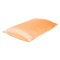 Fashion Decor Hub 300 TC Silk Satin Pillowcase Pillow Case Cushion Cover for Hair and Skin Soft Comfortable Sleeping Throw Home Bedroom Decor Standard Pack of 1 PC (20 X 26 Inch) (Shrimp Peach)-thumb2