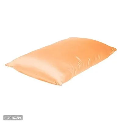 Fashion Decor Hub 300 TC Silk Satin Pillowcase Pillow Case Cushion Cover for Hair and Skin Soft Comfortable Sleeping Throw Home Bedroom Decor Standard Pack of 1 PC (20 X 26 Inch) (Shrimp Peach)-thumb3