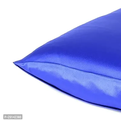 Fashion Decor Hub Satin Pillow Case 300 TC Pillow Covers Soft and Comfortable Satin Pillow Cover Pillowcase Silky for Hair and Skin Bedroom Decor 2 PC Royal Blue, Queen (20x30 Inch)-thumb4
