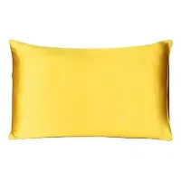 Fashion Decor Hub Satin Pillow Case 300 TC Pillow Covers Soft and Comfortable Satin Pillow Cover Pillowcase Silky for Hair and Skin Bedroom Decor 2 PC Dark Golden, Regular (18x27 Inch)-thumb1