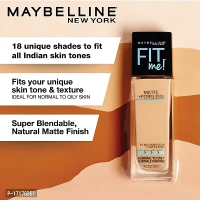 Maybelline New York Fit Me Matte+Poreless Liquid Foundati, 115 Ivory, 30ml-thumb4