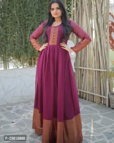 Fancy Viscose Silk Kurtas For Women-thumb0