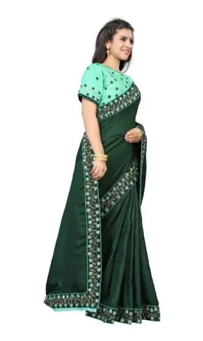 Alluring Vichitra Silk Saree With Blouse Piece For Women