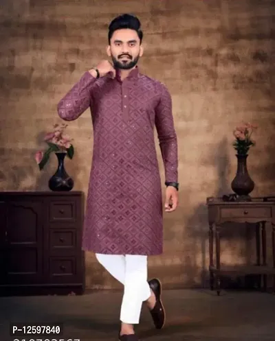 MENS KURTA_ WINE-thumb0