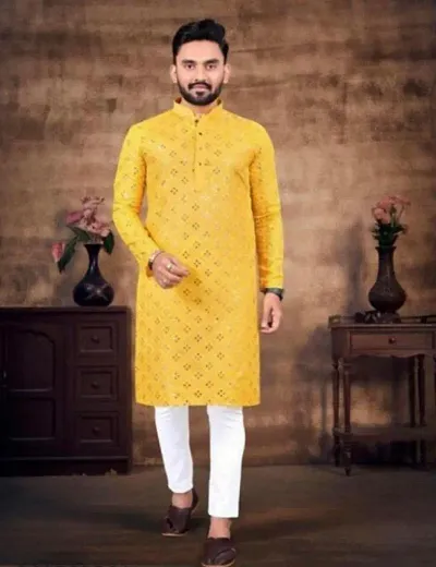 Trendy Cotton Kurta Sets For Men At Best Price