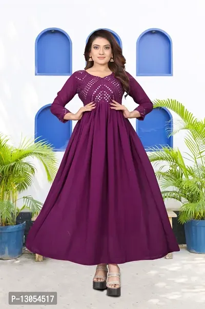 ANARKALI GEORGETTE MIRROR KURTA