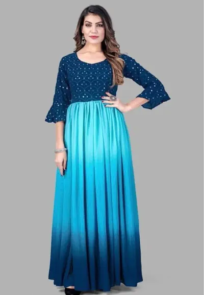 Trendy Georgette Embroidered Kurtis