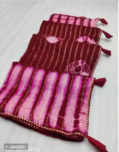 Chanderi Cotton Shibori Print Saree with Blouse Piece