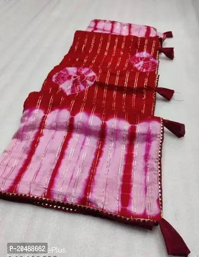 Chanderi Cotton Shibori Print Saree with Blouse Piece