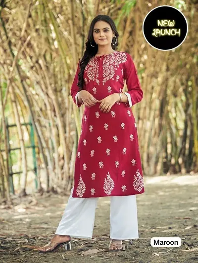 Fancy Rayon Kurta Set For Women