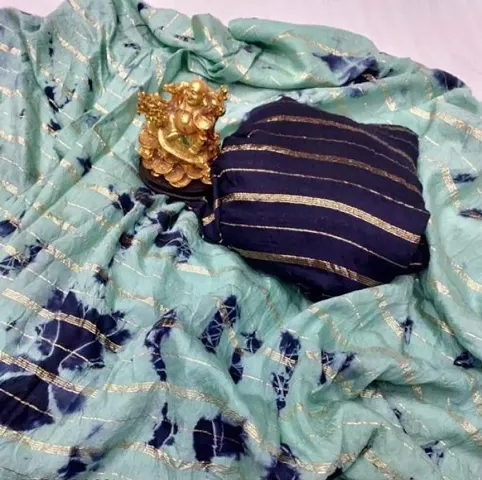 Chanderi Shibori Print Saree with Blouse Piece