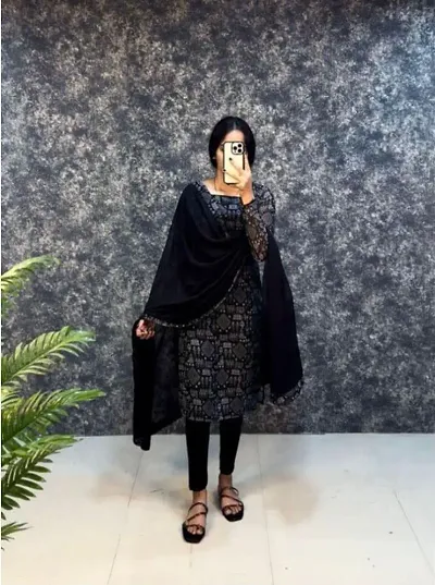 Classic Kurta, Bottom and Dupatta Set