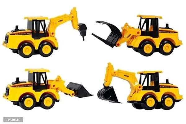 Innovitoy Exclusive Construction Vehicle Truck Toy Set of 4 for Kids, Pretend Play Kids Gift for 3ndash;14 Year Boys, Girls-thumb0