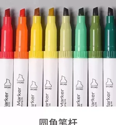 BONGERKING Dual Tips Permanent Marker Pens Art Markers For Kids Double-Headed  (Set of 24, Multicolor)
