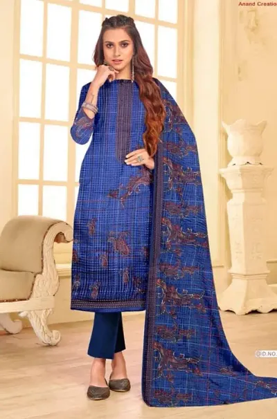 Fancy Pashmina Printed Dress Material with Dupatta