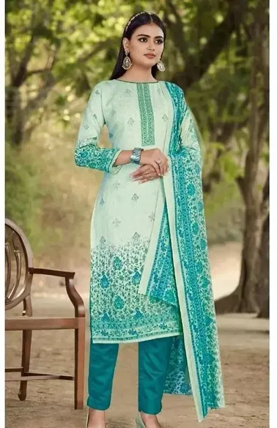 Stylish Pashmina Unstitched Dress Material with Dupatta
