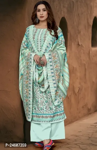 Super Quality Pashmina Pakistani Print Suit And Dress  Material-thumb0