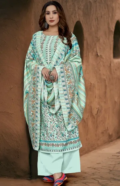 Stylish Pashmina Pakistani Print Unstitched Dress Material