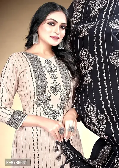 Winter Spun Pashmina Dress Material With Shawl Set For Women-thumb2