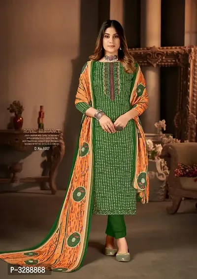 Woolen Dress Material With Dupatta-thumb0