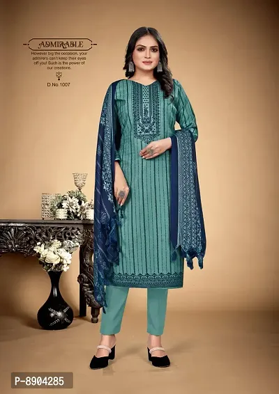 Trendy Pashmina Spun Winter Dress Material With Dupatta Set For Women