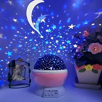 360 Degree Moon Star Projection with USB Cable Lamp for Kids Room (Random Colour)-thumb3