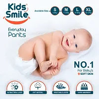 Kids Smile Baby Pants Style Baby Diapers - Anti Rash dual Layer Up to 12 Hrs Absorption, High Absorbency White Premium Cotton Soft Diapers, SMALL(S) Size, 48 Count, 9-14kg Weight Diapers-thumb2