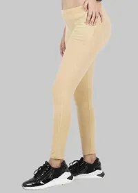 AYANSH ENTERPRISES Women's Regular Fit 4 Way Stretchable Leggings Cotton Blend Ankle Length Leggings with Pockets-thumb2