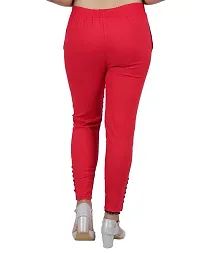 AYANSH ENTERPRISES Jeggings for Women Skinny Fit Solid Ankle Length Stretchable Cotton Blend Stylish High Waist Pants for Girls Red-thumb4