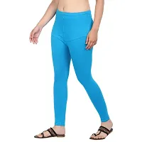 AYANSH ENTERPRISES Women's Ankle Length Leggings Cotton Lycra Fabric Stretchable Solid Mid Rise Skinny Fit Leggings-thumb3