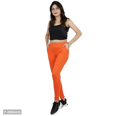AYANSH ENTERPRISES Women's Regular Fit 4 Way Stretchable Leggings Cotton Blend Ankle Length Leggings with Pockets