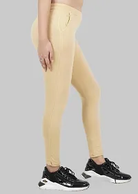 AYANSH ENTERPRISES Women's Regular Fit 4 Way Stretchable Leggings Cotton Blend Ankle Length Leggings with Pockets-thumb3