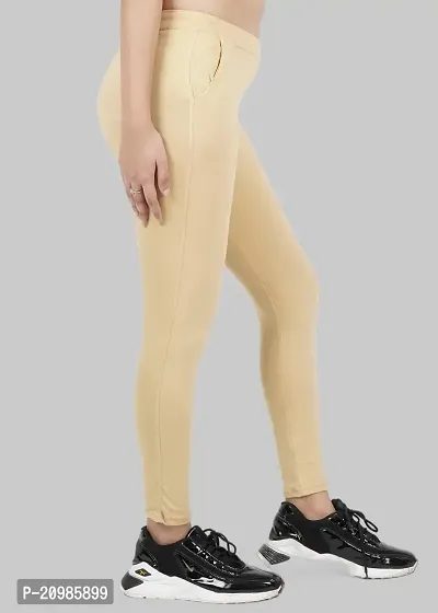 AYANSH ENTERPRISES Women's Regular Fit 4 Way Stretchable Leggings Cotton Blend Ankle Length Leggings with Pockets-thumb4