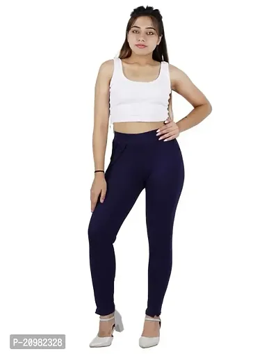 Lovable Cotton Blue Gym Wear Tights Yoga Pants With Pockets – Stilento