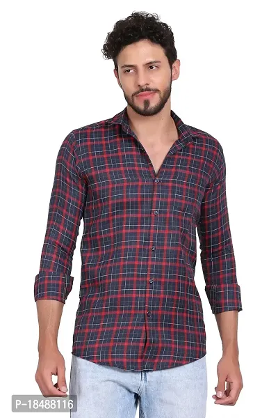 Stylish Multicoloured Cotton Long Sleeves Shirt For Men-thumb0