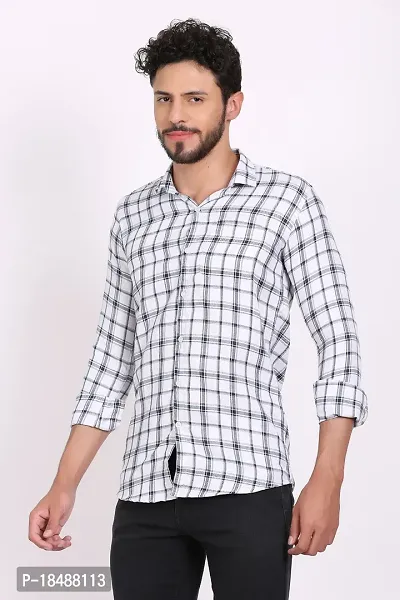 Multicoloured Cotton Checked Casual Shirts For Men-thumb0