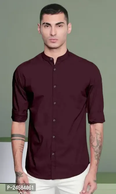 Classic Cotton Solid Casual Shirts For Men
